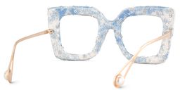 Latanya Cobalt Blue Square Glasses5