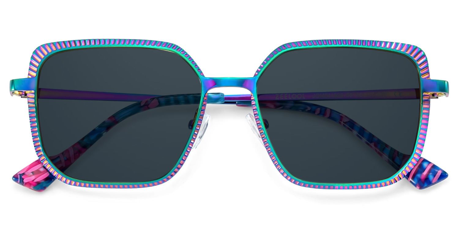 Vintage Metal Frame Glasses in Iridescent Color1