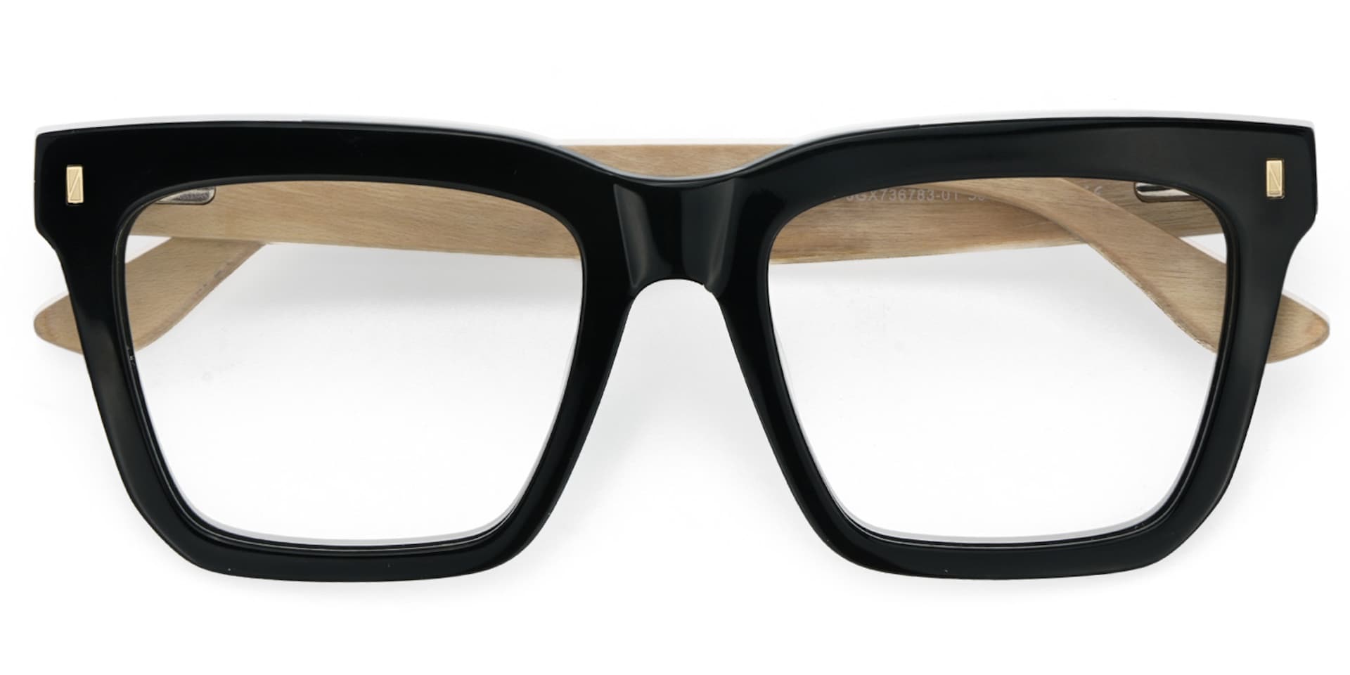 Rectangle Vintage Glasses With Wood Temples2