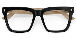 Nickacey Rectangle Black Glasses2