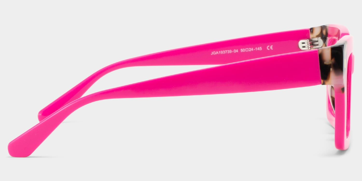 Sarah Square Pink Tortoise Glasses4