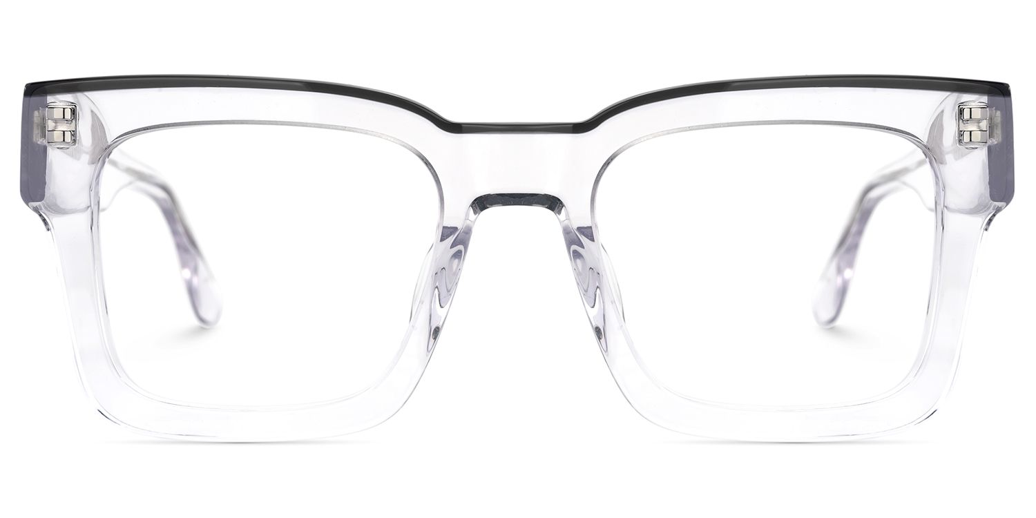 Vorse Square Clear Clear Spectacle Frames for Men | Zeelool0