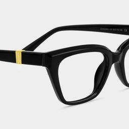 Quincy Black Cat-eye Glasses5