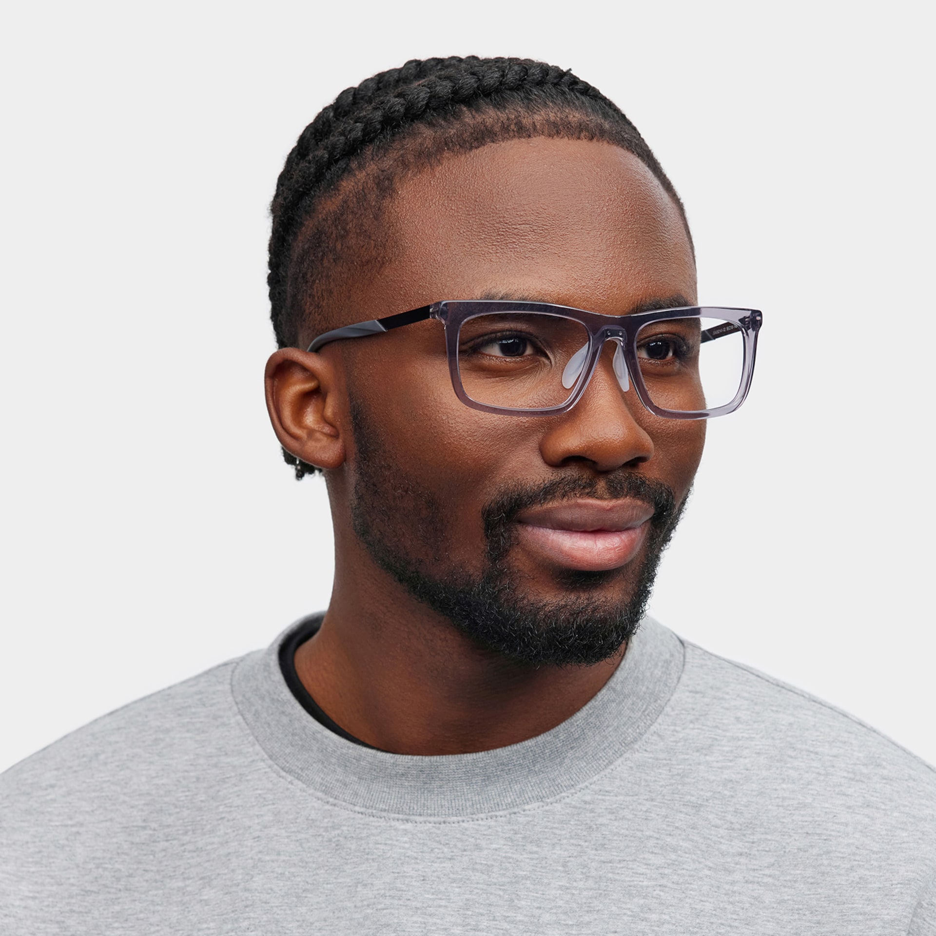 Ease Gray Frame Glasses with Rectangle Frame Online | ZEELOOL1