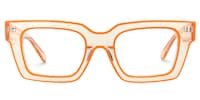 Nadia Rectangle Orange Glasses0