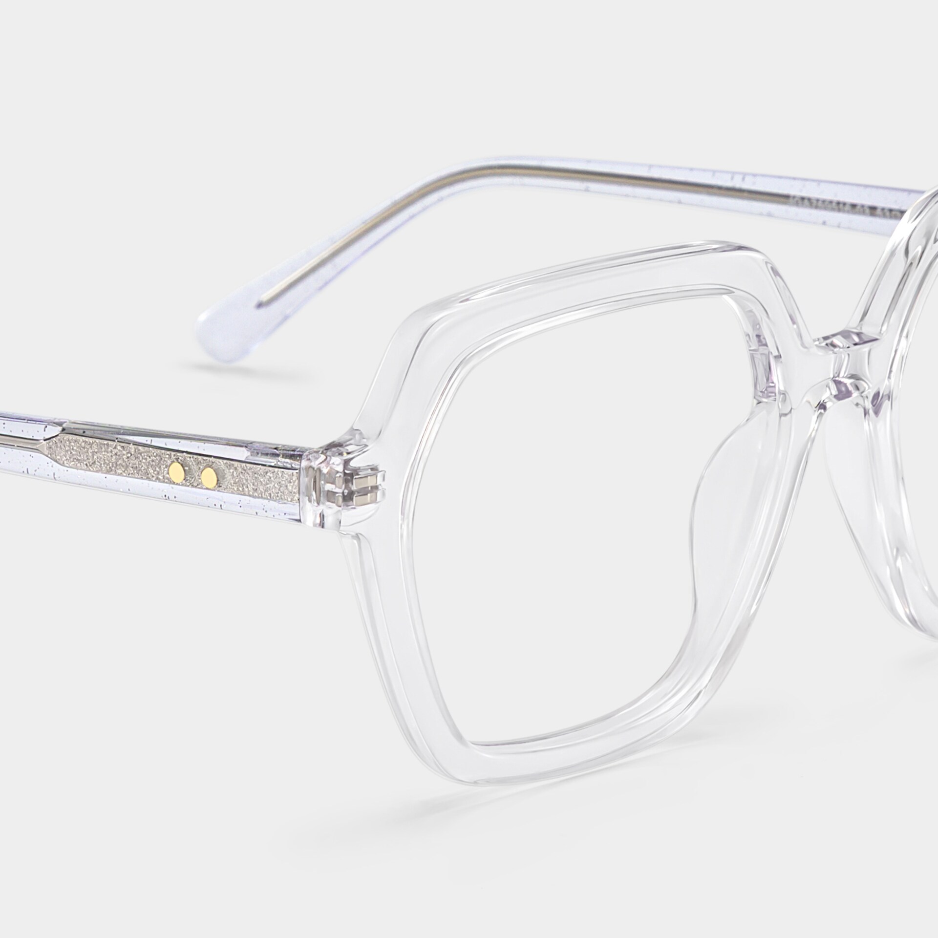 Devon Geometric Clear Hexagon Glasses for Women | ZEELOOL5