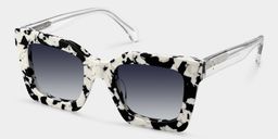 Megan Cow print Square Glasses2