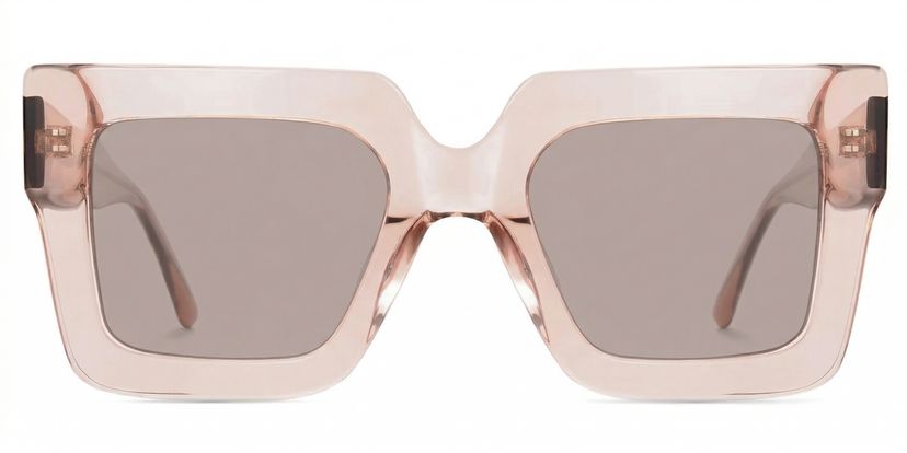 Brandon Beige Square Sunglasses
