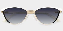 Sydney Cat Eye White Sunglasses1