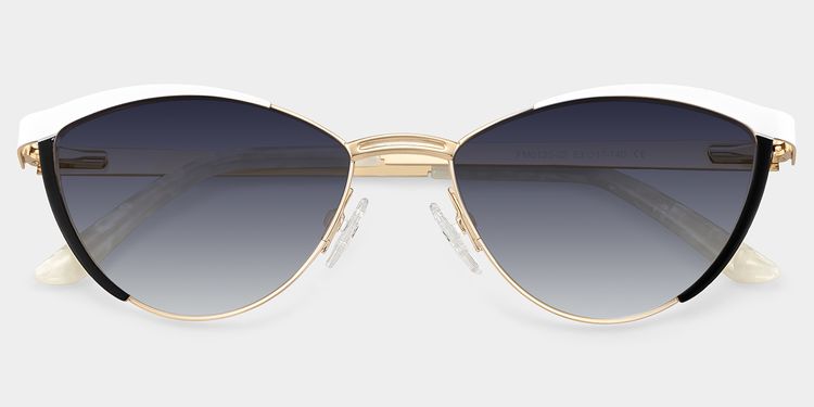 Sydney Cat Eye White Sunglasses