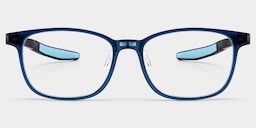 Alexis Rectangle Dark Blue Glasses0