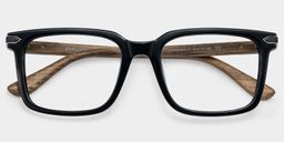 Noah Rectangle Black Glasses2
