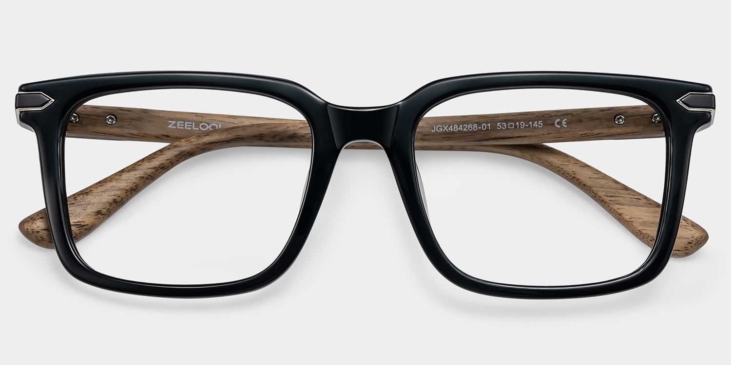 Noah Black Rectangle Full-Rim Eyeglasses Online | ZEELOOL2