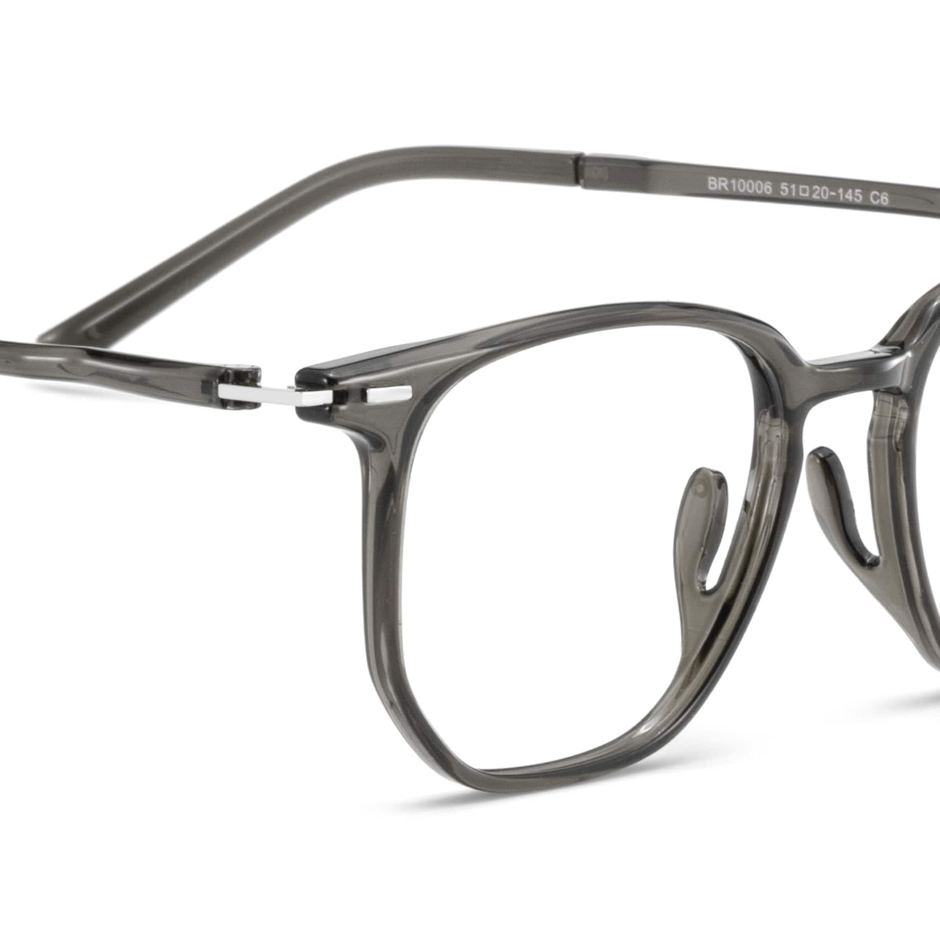 Geometric Gray Eyeglasses- Isla TR90 Frame Glasses5