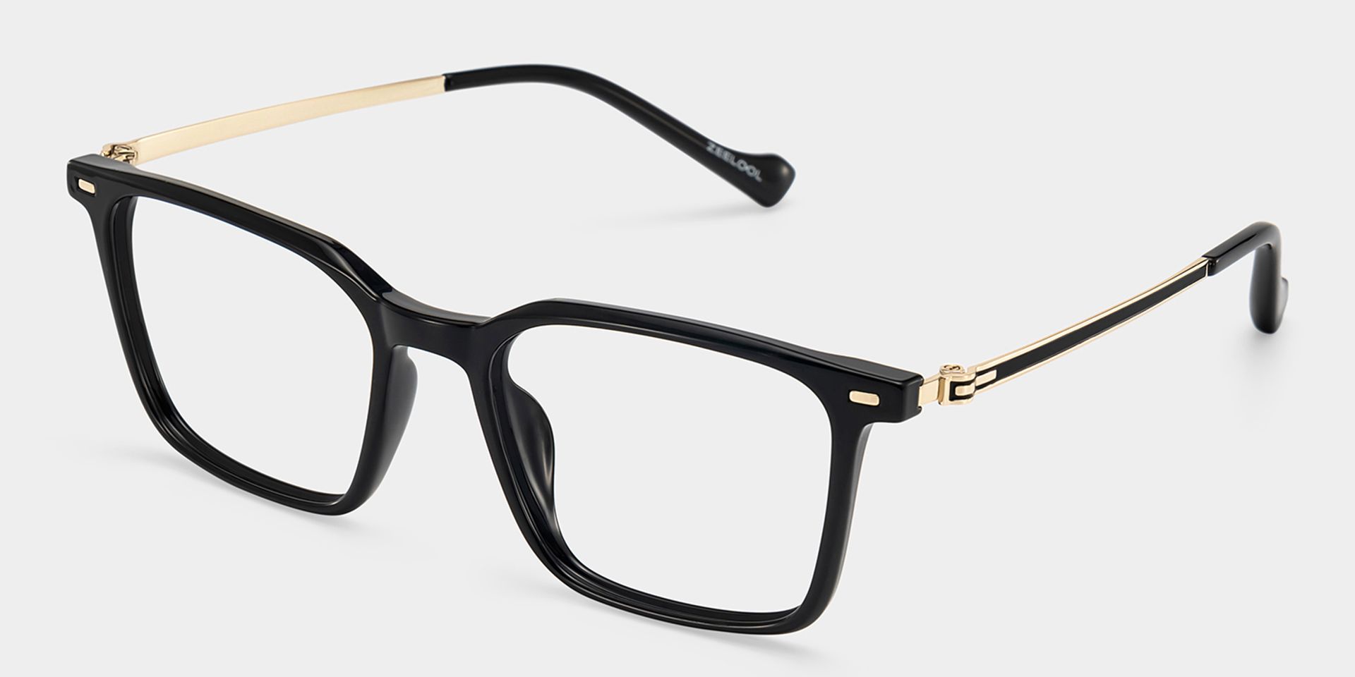 Archer Black Full Rim Rectangle Eyeglasses for Men | ZEELOOL3