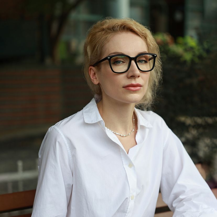 Lana Black Square Glasses