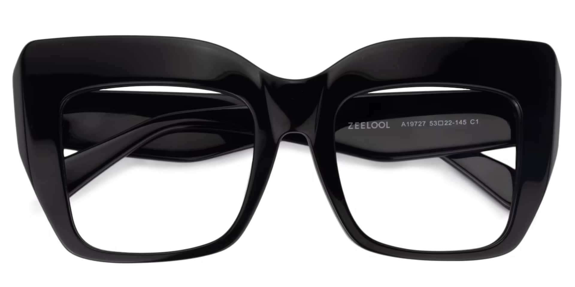 Charmaine Cateye Black Eyeglasses & Wide Frames1