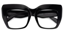 Charmaine Cat Eye Black Glasses1