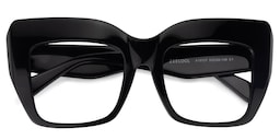 Charmaine Cat Eye Black Glasses1