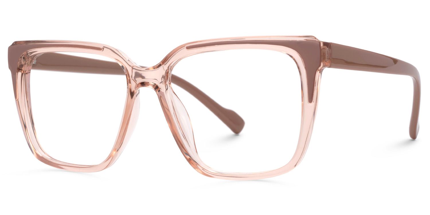 Dory TR90 Square Pink Frame Glasses | Zeelool1