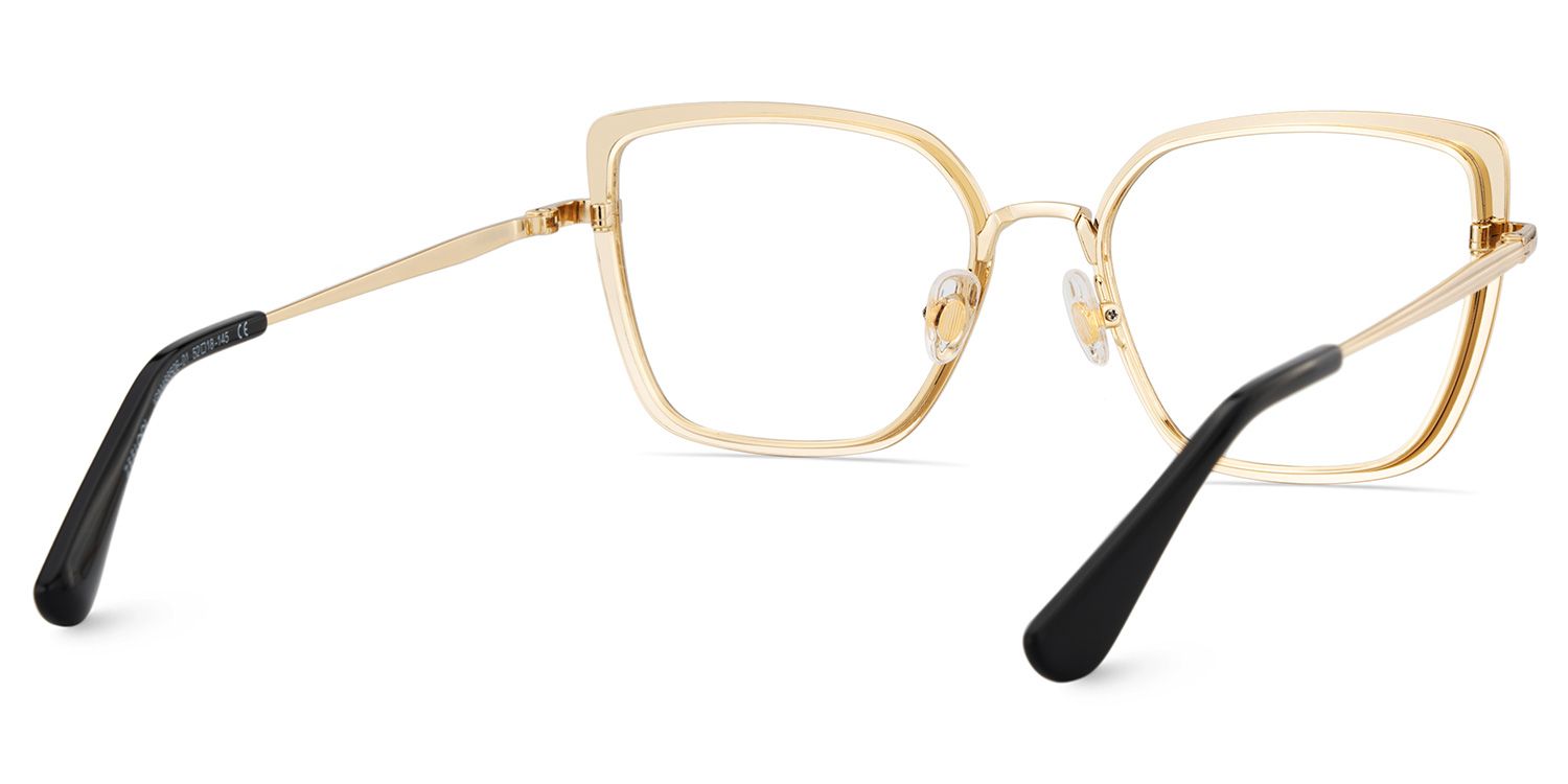 Square Black Eyeglasses- Max Metal Frame Glasses