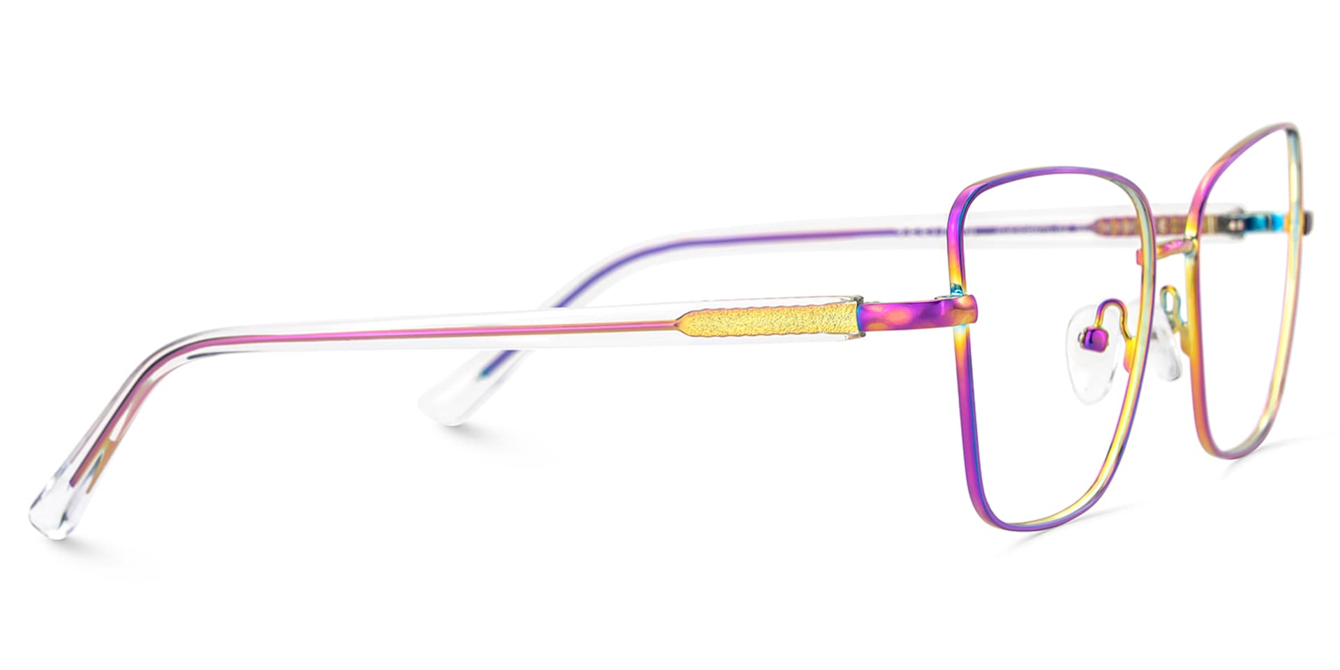 Jace Iridescent Square Prescription Glasses | Zeelool4