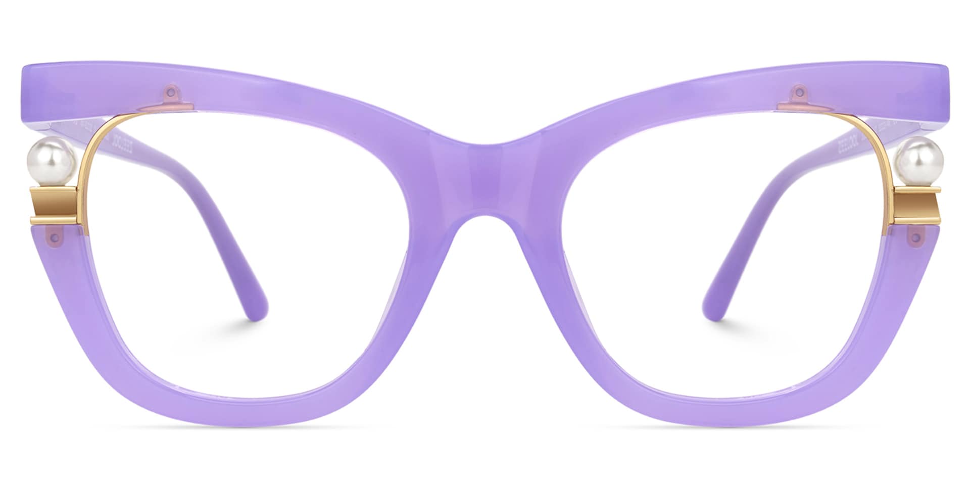 Purple Frame Blue Light Blocking Glasses with Pearl2