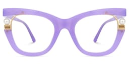 Pearl Cateye Purple Glasses2