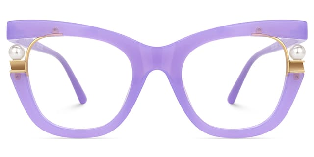Pearl Cateye Purple Glasses