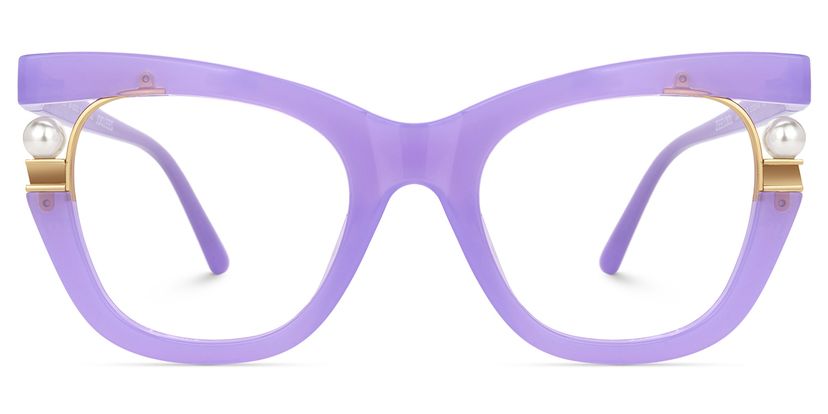 Pearl Cateye Purple Glasses