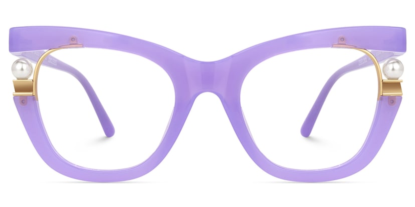 Pearl Cateye Purple Glasses