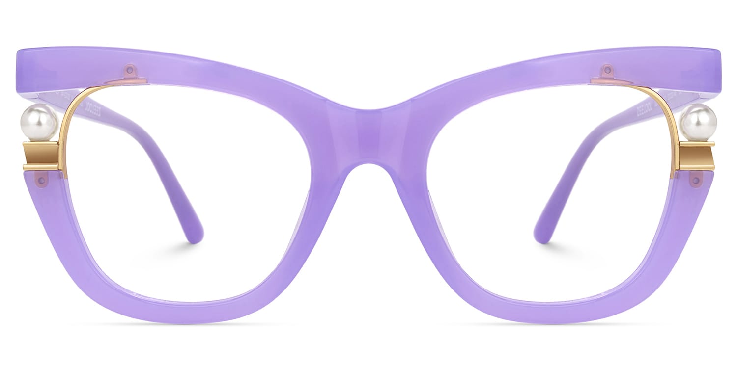 Pearl Cateye Purple Glasses