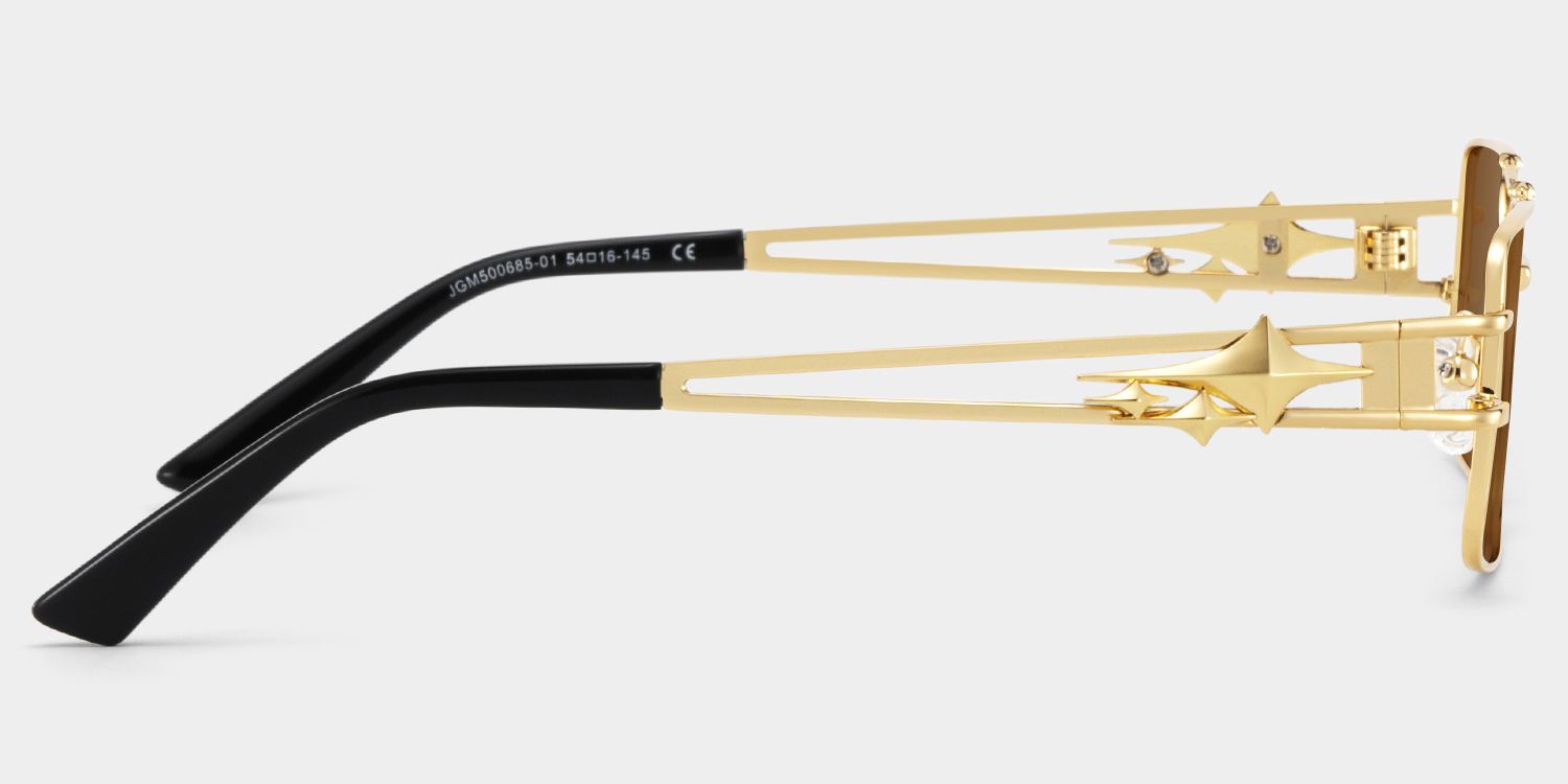 Eric Aviator Style Gold Frame Sunglasses | ZEELOOL