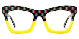 Benitez Square Yellow Glasses0