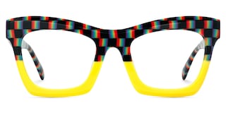 Benitez Square Yellow Glasses0