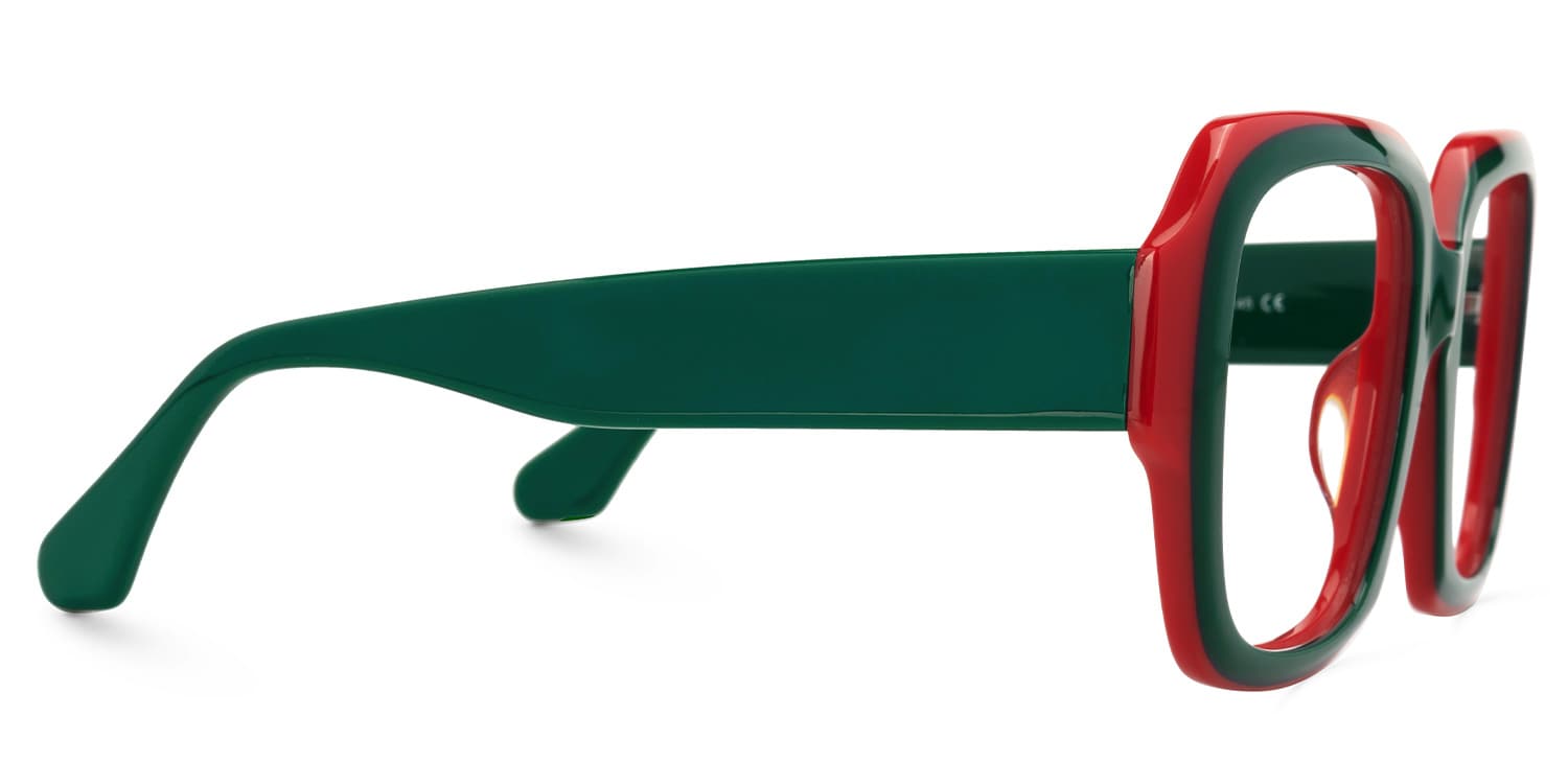 Katty Square Green Glasses2