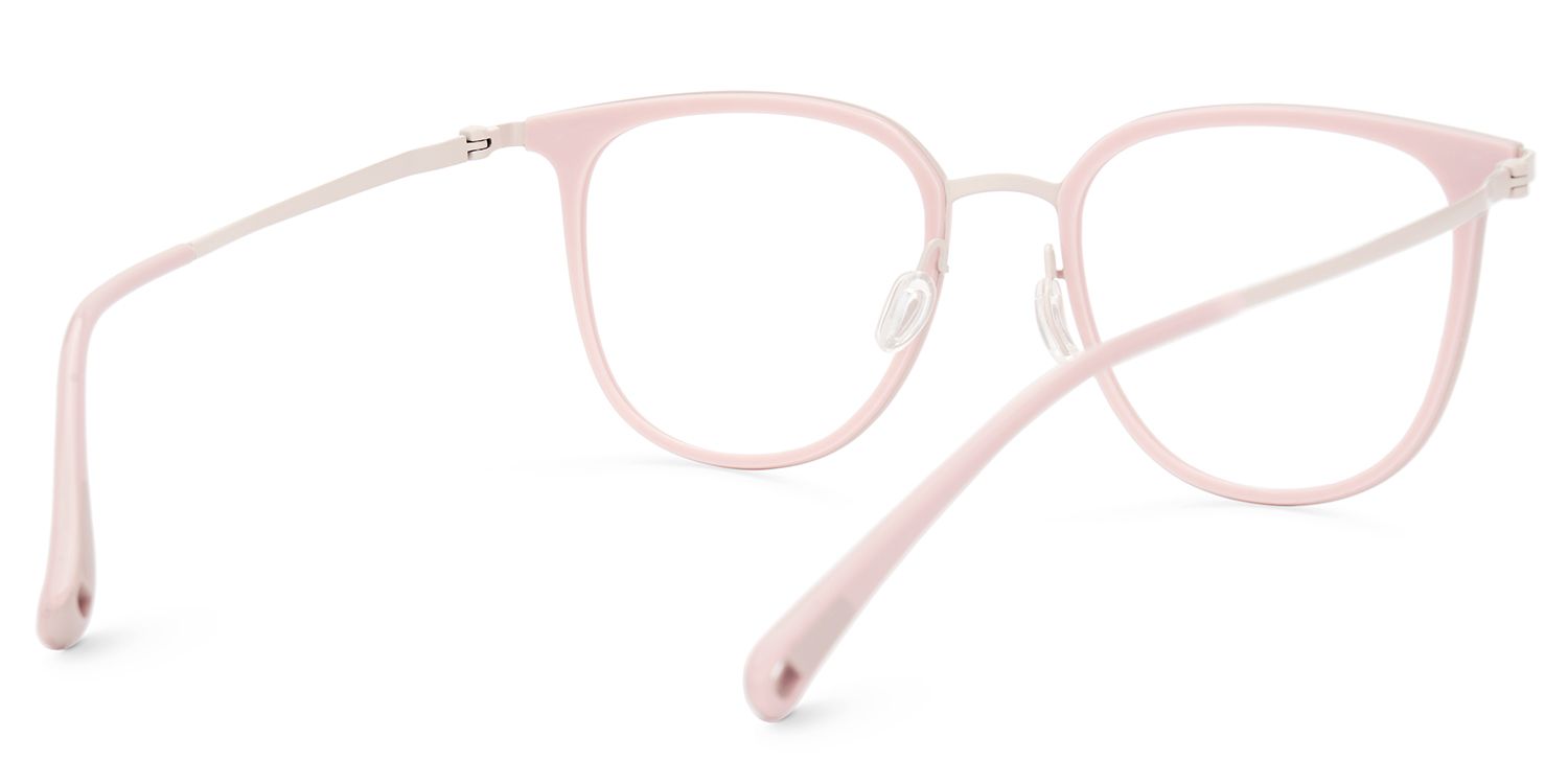 Gilliane Round Pink Glasses Thin Frame | Zeelool3