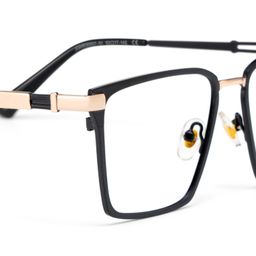 Finn Black Rectangle Glasses5