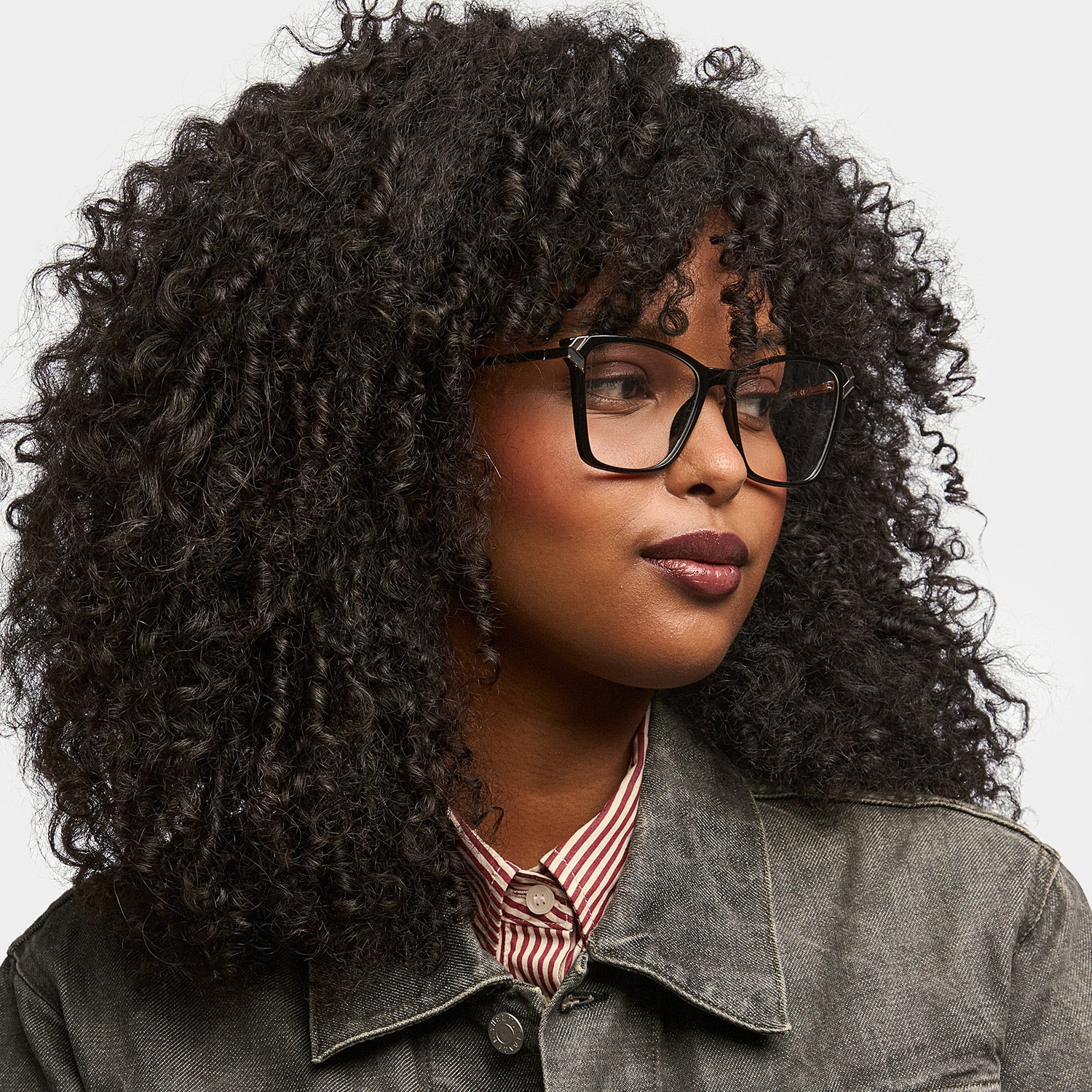 Tricee Square Black Glasses1