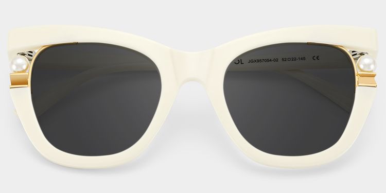 Pearl White Cat eye Sunglasses