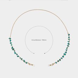 Stylish  Peacock Blue Stone Eyeglasses Chains2