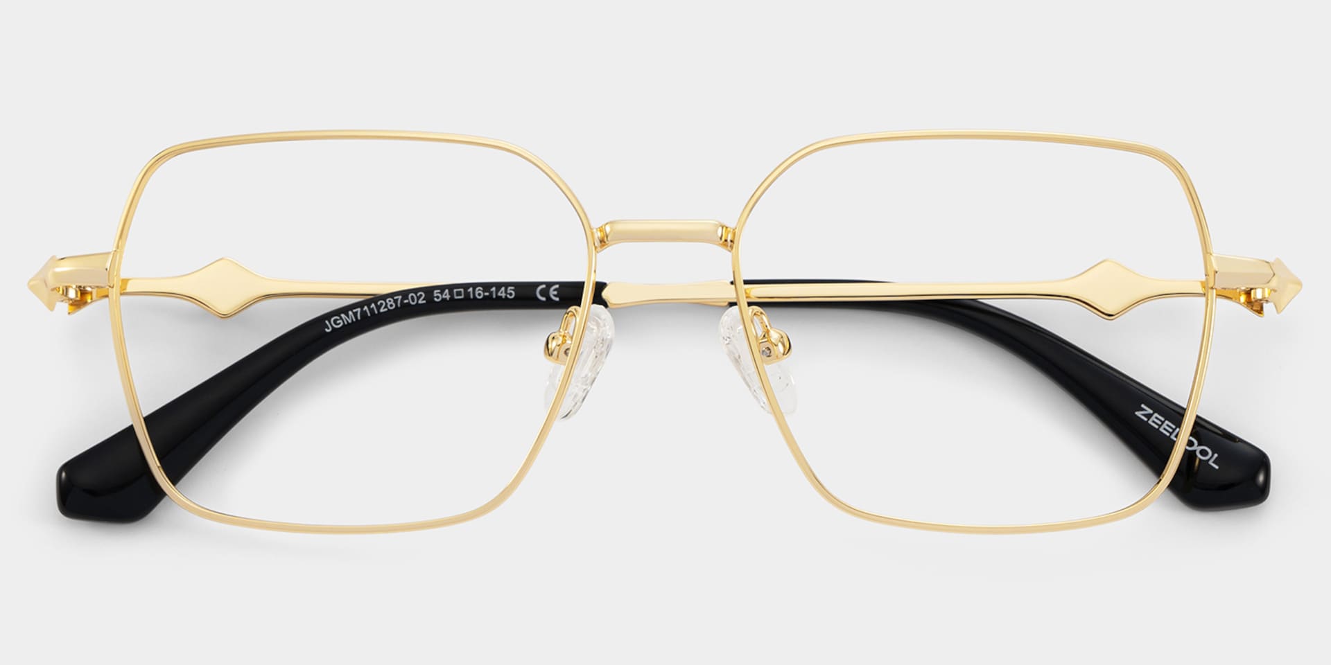 Kayla geometric gold Frame glasses Online | ZEELOOL3