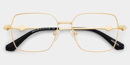 Kayla Geometric Gold Glasses3