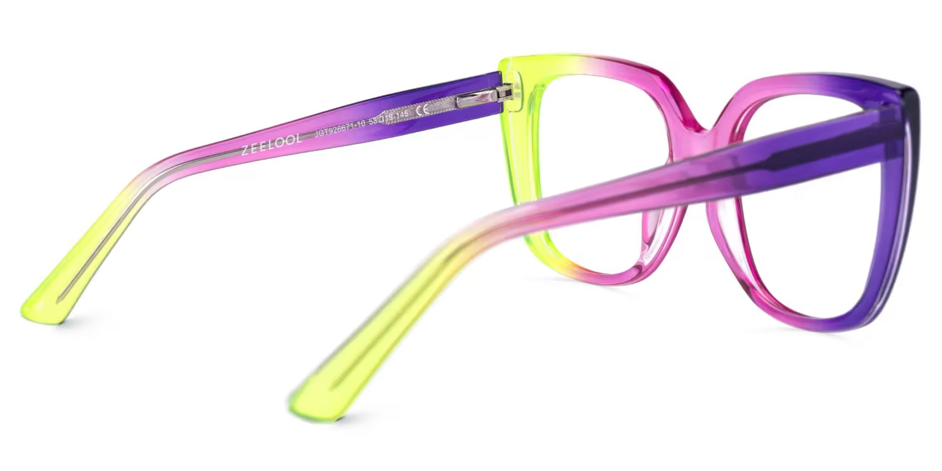 Carrero Square Eyeglasses with Bright-Multicolor Frame3