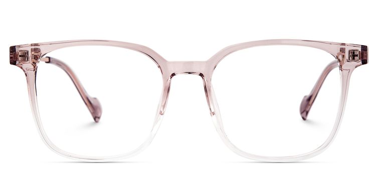 Chloe Square Pink Clear Glasses