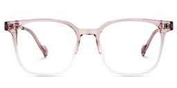 Chloe Square Pink Clear Glasses1