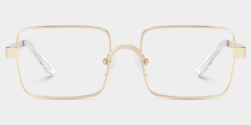 Gavin Rectangle Gold Glasses