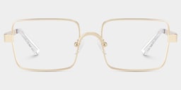 Gavin Rectangle Gold Glasses1