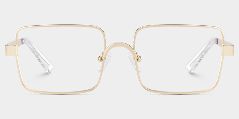 Gavin Rectangle Gold Glasses