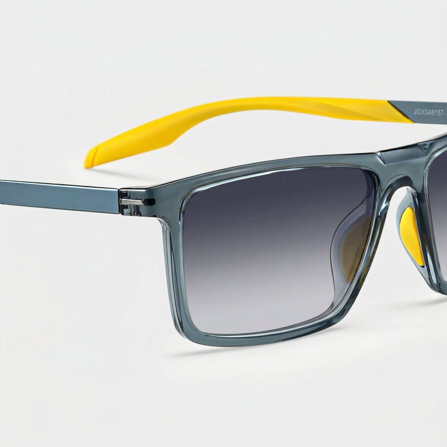 Active Blue Yellow Rectangle Polarized Sunglasses for Driving